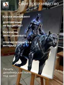 Картина Король и Тигр для интерьера 30х40см 1шт.