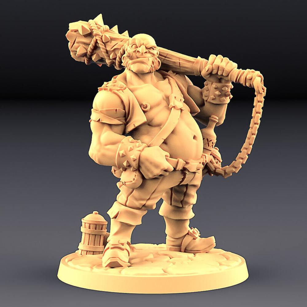 Орк Полуорк Воин Паладин Варвар Файтер Рыцарь миниатюра для dnd, днд, pathfinder, фентези, Настольная игра, НРИ, Варгейм, РПГ