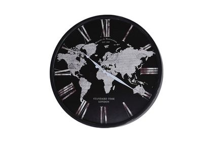 Часы настенные Garda Decor Global черные HZ1300640