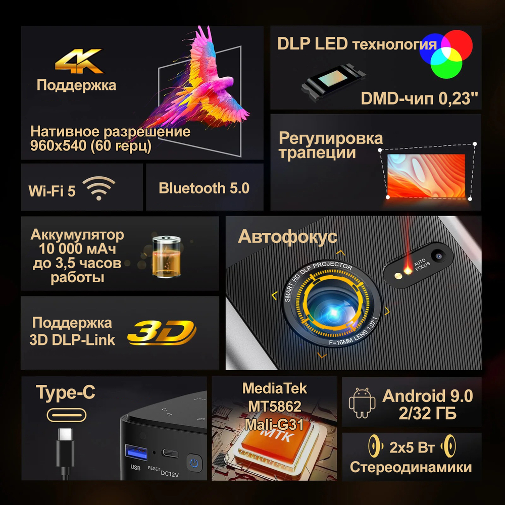 Проектор Byintek P70X