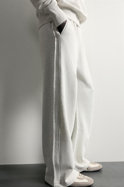 ZARA СПОРТИВНЫЕ БРЮКИ RELAXED FIT, СВЕТЛО-СЕРЫЙ