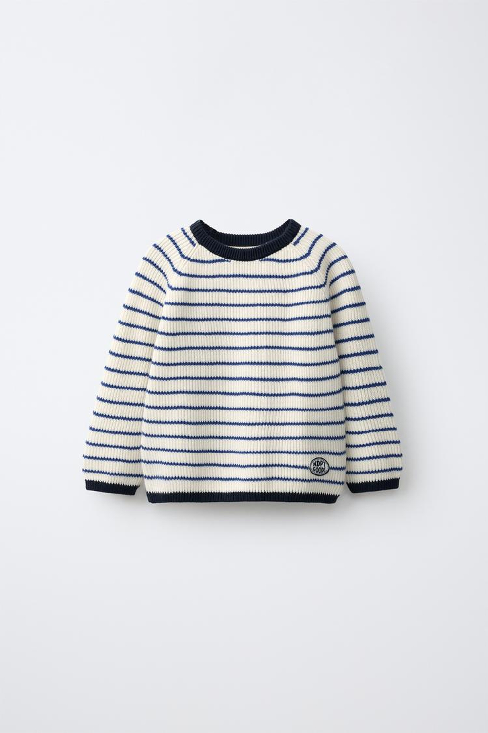 ZARA СВИТЕР В ПОЛОСКУ, СИНИЙ