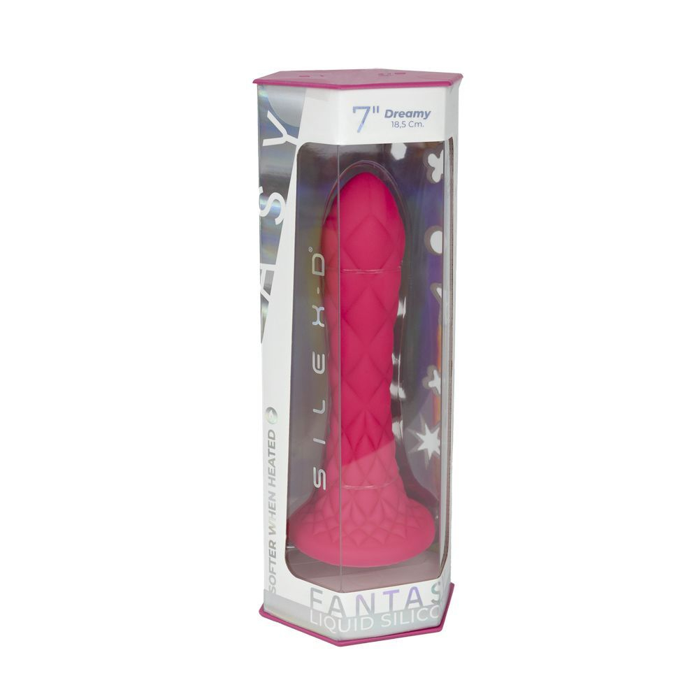 Розовый фаллоимитатор SILEXD Dreamy 7 - 18,5 см. (Цвет: розовый)