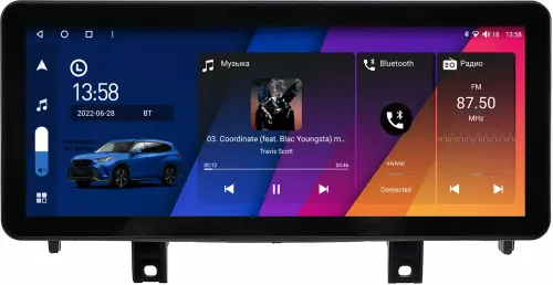 Магнитола для BMW X5 (F15), X6 (F16) 2013-2018 - Canbox H-Line 0113 монитор 12.3" QLED в стиле Audi на Android 10, Быстрая, ТОП-процессор, CarPlay, 4G SIM-слот