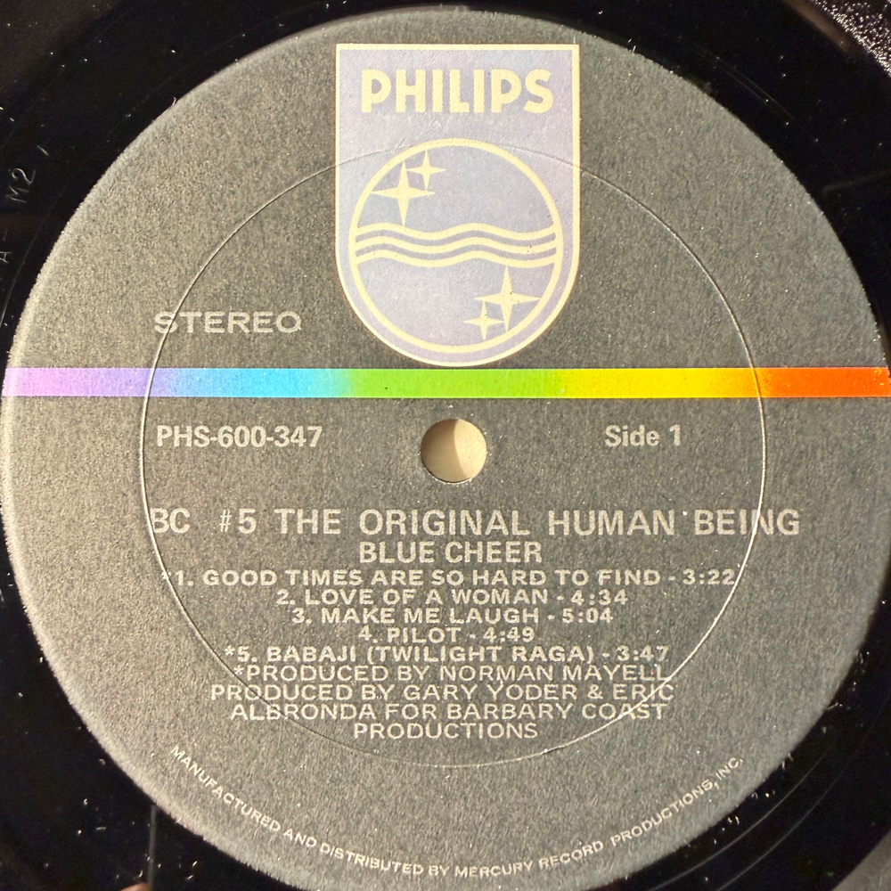 Blue Cheer ‎– BC #5 The Original Human Being (США 1970г.)