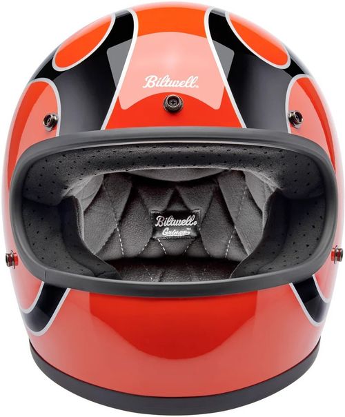 Купить Мотошлем Интеграл Biltwell Gringo Flames / Оранжевый