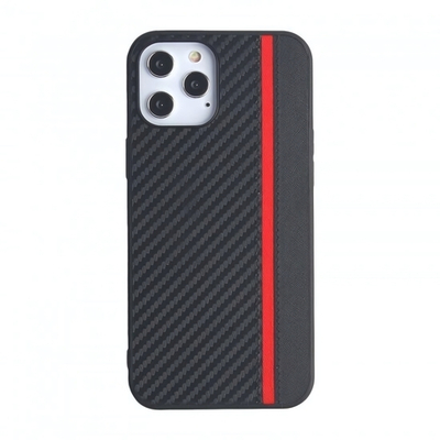 Чехол для iPhone 12 Pro Max, карбоновый , 012465 Красный