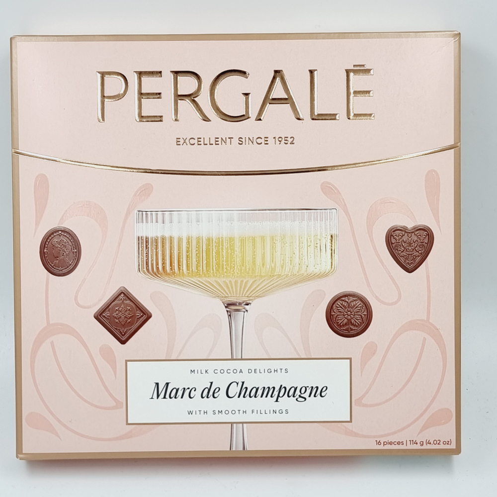 Набор шоколадных конфет PERGALЕ Marc de Champagne, 114 г (из Литвы)