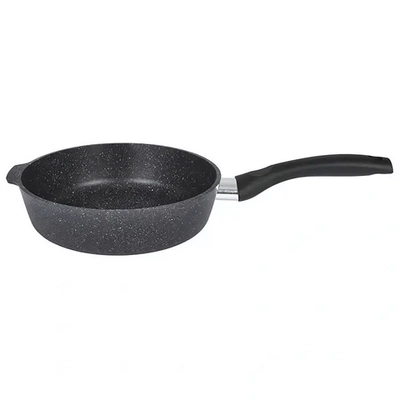 Сковорода глубокая 160мм с ручкой,АП линия «Granit» (black)