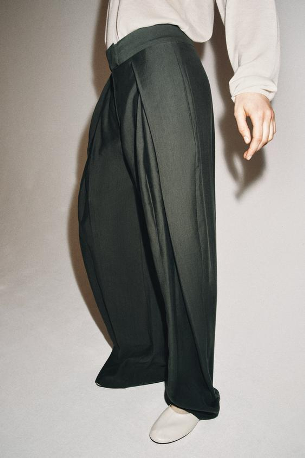 ZW COLLECTION БРЮКИ С ВЫСОКОЙ ТАЛИЕЙ - ZARA