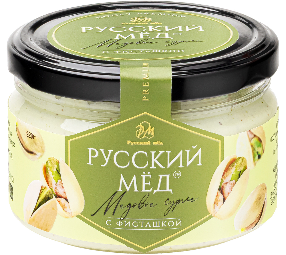 Медовое суфле с фисташкой Русский мёд 250 мл