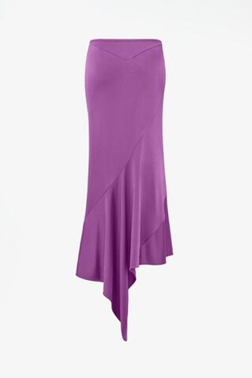 ZARA X JOHN GALLIANO ЮБКА С АСИММЕТРИЧНЫМ ВЫРЕЗОМ — LIMITED EDITION, ФИОЛЕТОВЫЙ