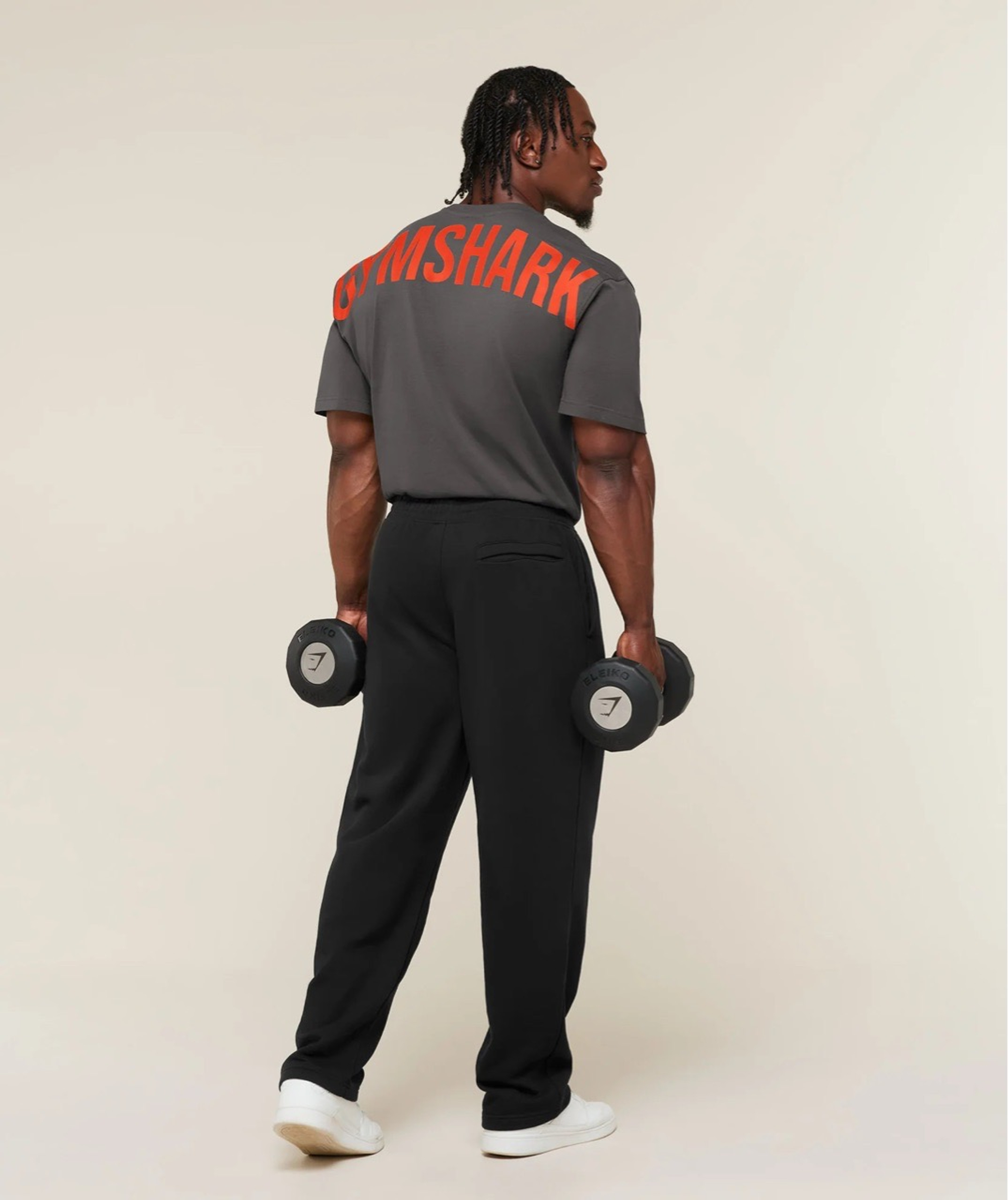 Футболка GYMSHARK Power T-Shirt Grey/Orange