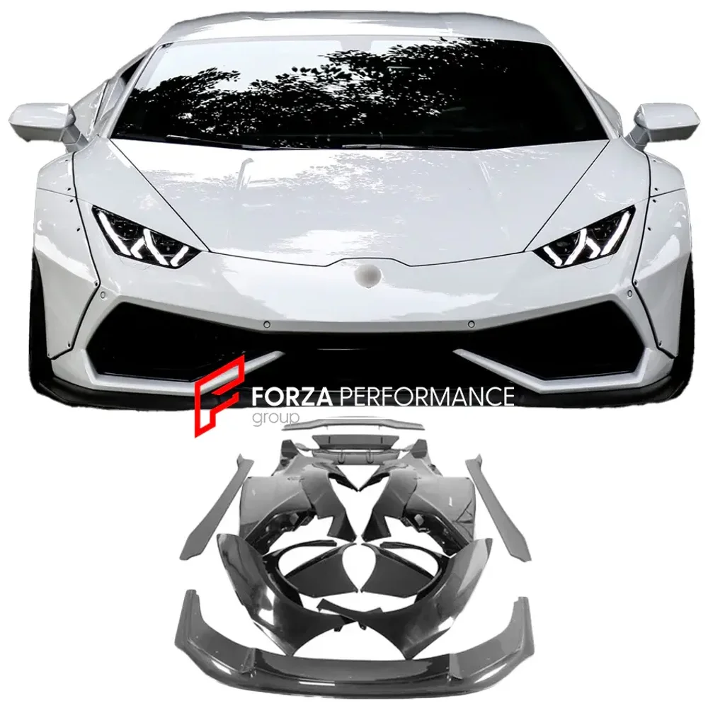Широкий карбоновый обвес для Lamborghini Huracan LP610-4 Coupe 2014-2016 Ламборгини Хуракан
