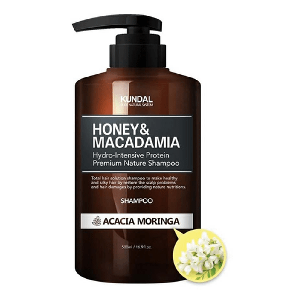 Шампунь с ароматом Акации Моринга Kundal Honey&Macadamia Shampoo Acacia Moringa, 500 мл