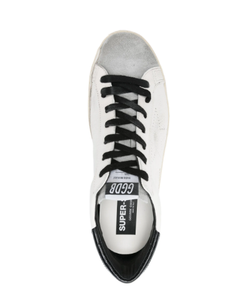 Men's Super-Star Light Beige Leather Perforated Logo
