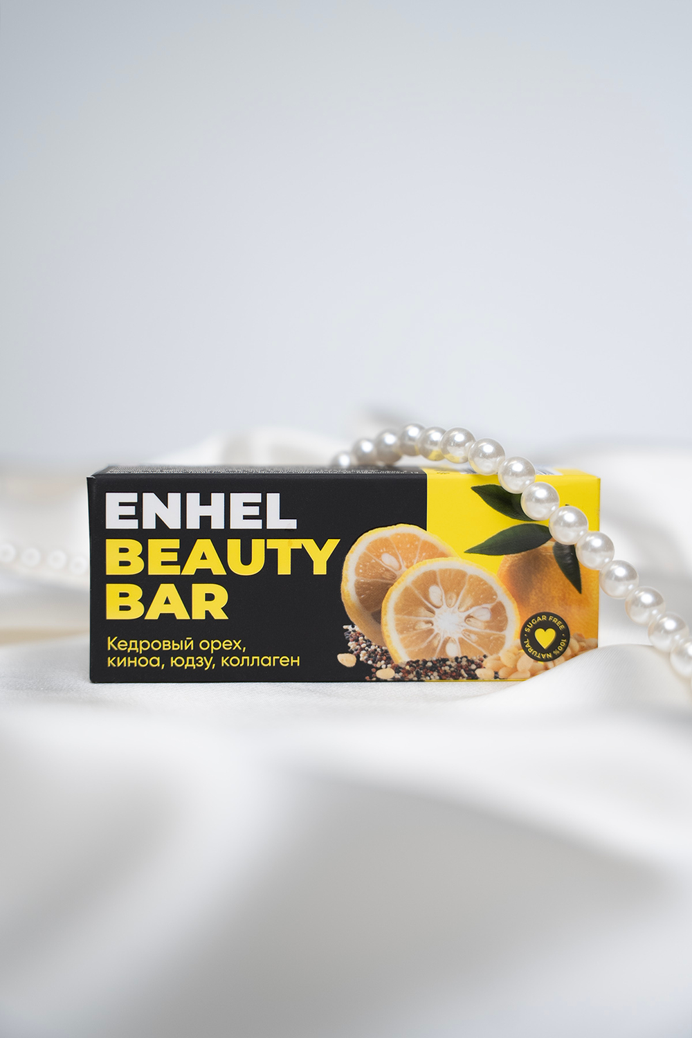 Батончик низкоуглеводный с соком юдзу и кедровым орехом Enhel Med