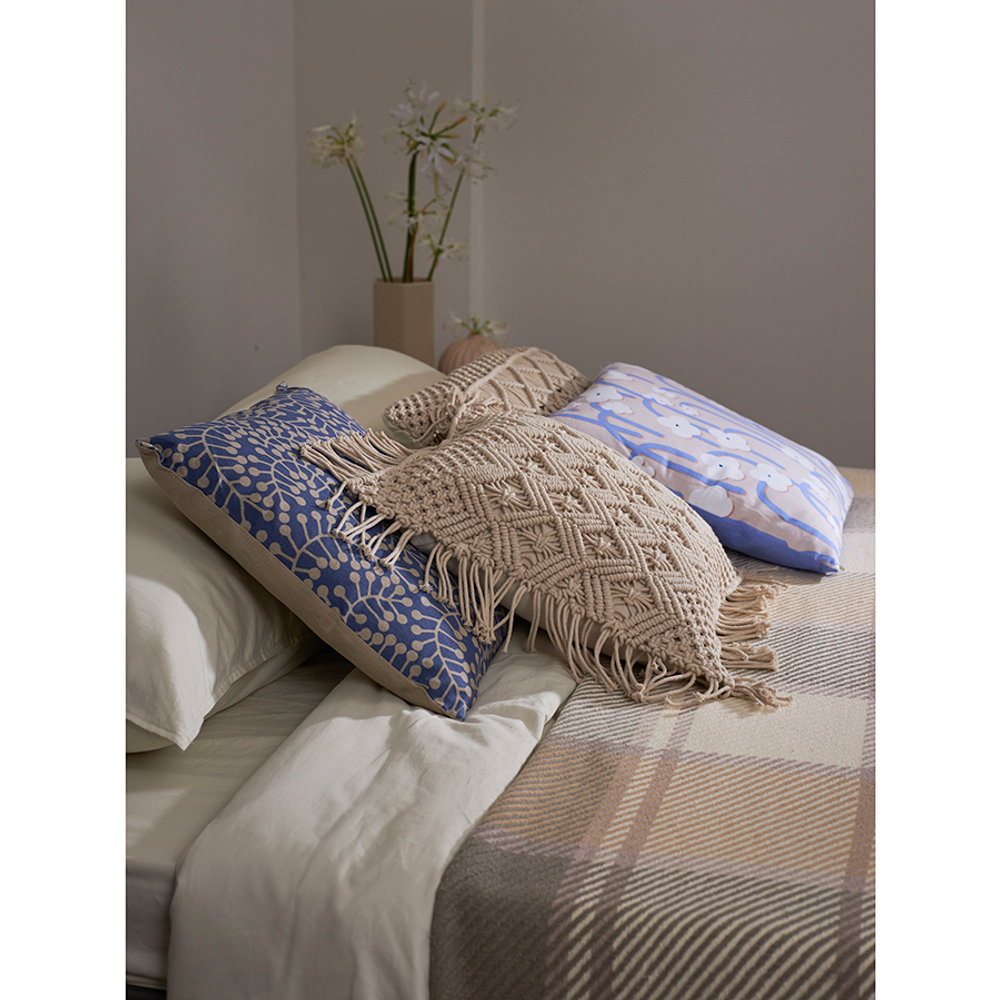 Покрывало из хлопка warm traditions бежево-серого цвета из коллекции essential, 180х250 см