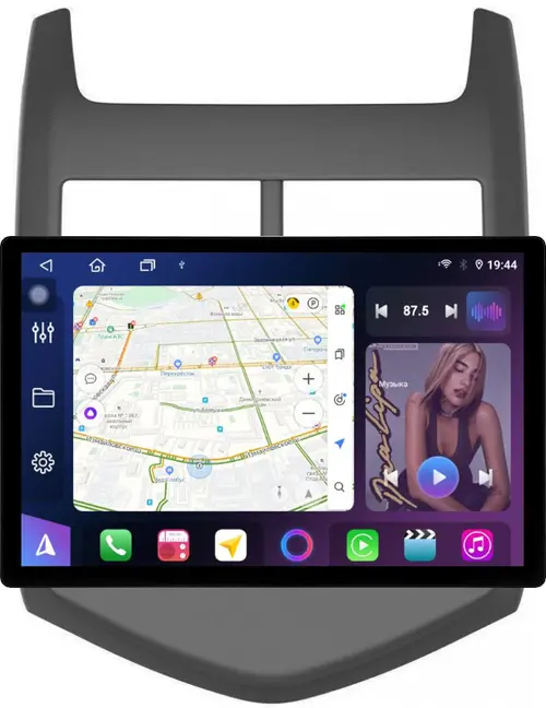 Магнитола для Chevrolet Aveo 2 2012-2015 - FarCar S500+TS105 монитор 13" 2K QLED на Android 14, Быстрая, CarPlay, 4G SIM-слот