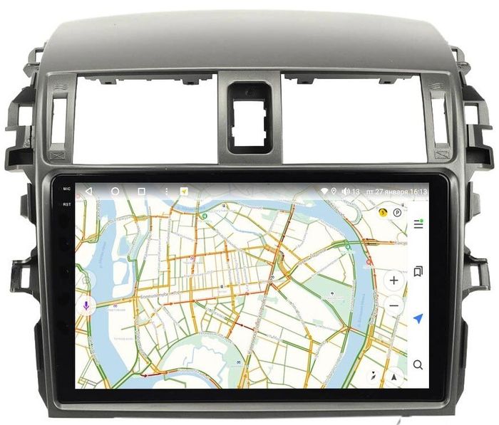 Магнитола для Toyota Corolla E150 2007-2013 (большая рамка) - Vaycar VA77-0063-2K-2 на Android 13, Быстрая, 2K QLED, CarPlay,4G SIM-слот