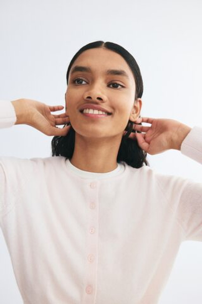 Тонкий трикотажный кардиган — Пыльно-розовый - H&M