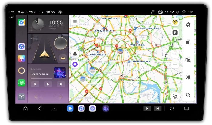 Магнитола для Mazda CX-9 2007-2015 - Kuberg OL-1582 QLed+2K, Android 13, Быстрейшая, CarPlay, 4G SIM-слот