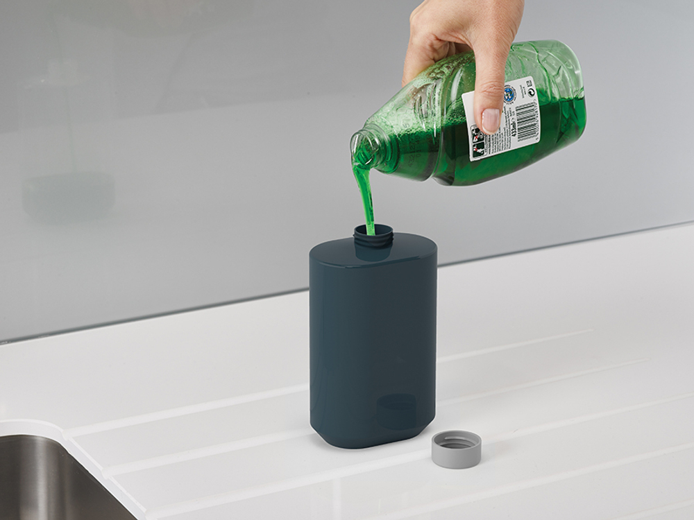 Органайзер для раковины с дозатором для мыла и бутылочкой sinkbase plus серый