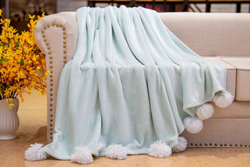 Плед 220х240 Sofi De MarkO Fluffy ball изумруд