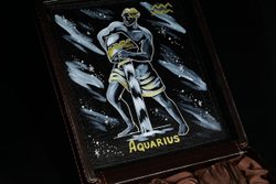 Набор лафитников для водки «Знаки Зодиака Водолей» 2 шт. в подарочном футляре c художественным оформлением