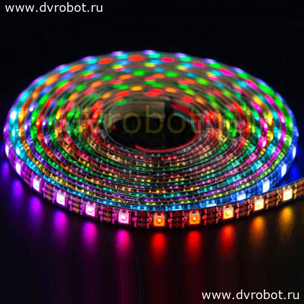 Адресная RGB лента WS2812B/IP30/60LB - 1 метр