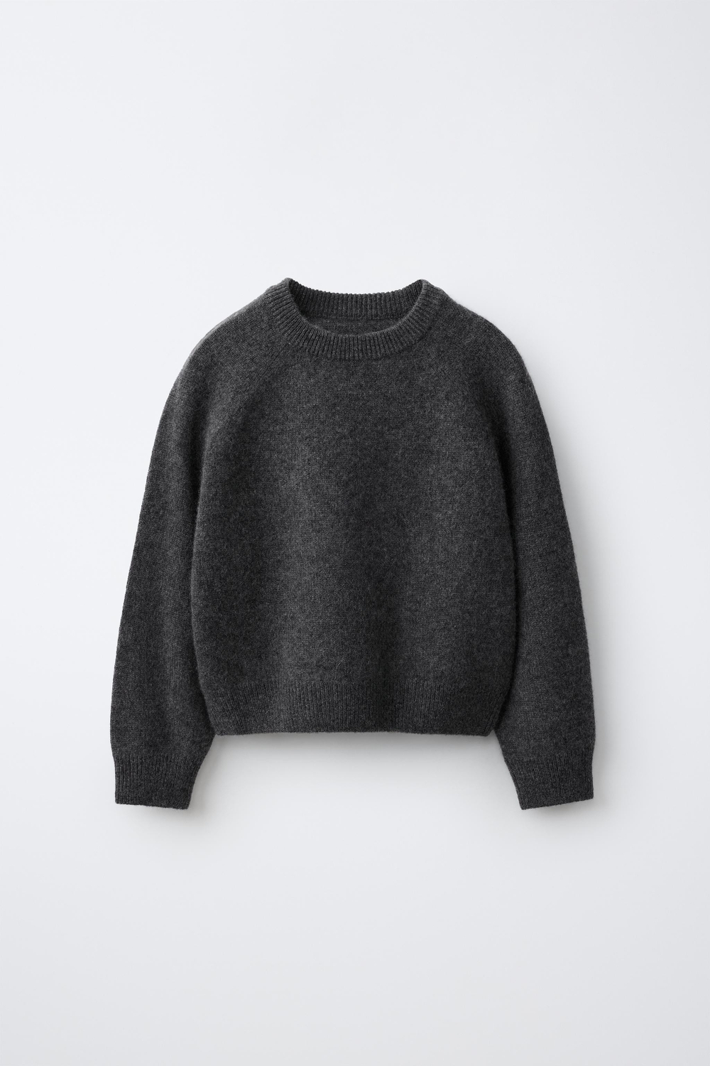 ZARA СВИТЕР ИЗ 100% КАШЕМИРА, ТЕМНЫЙ АНТРАЦИТ