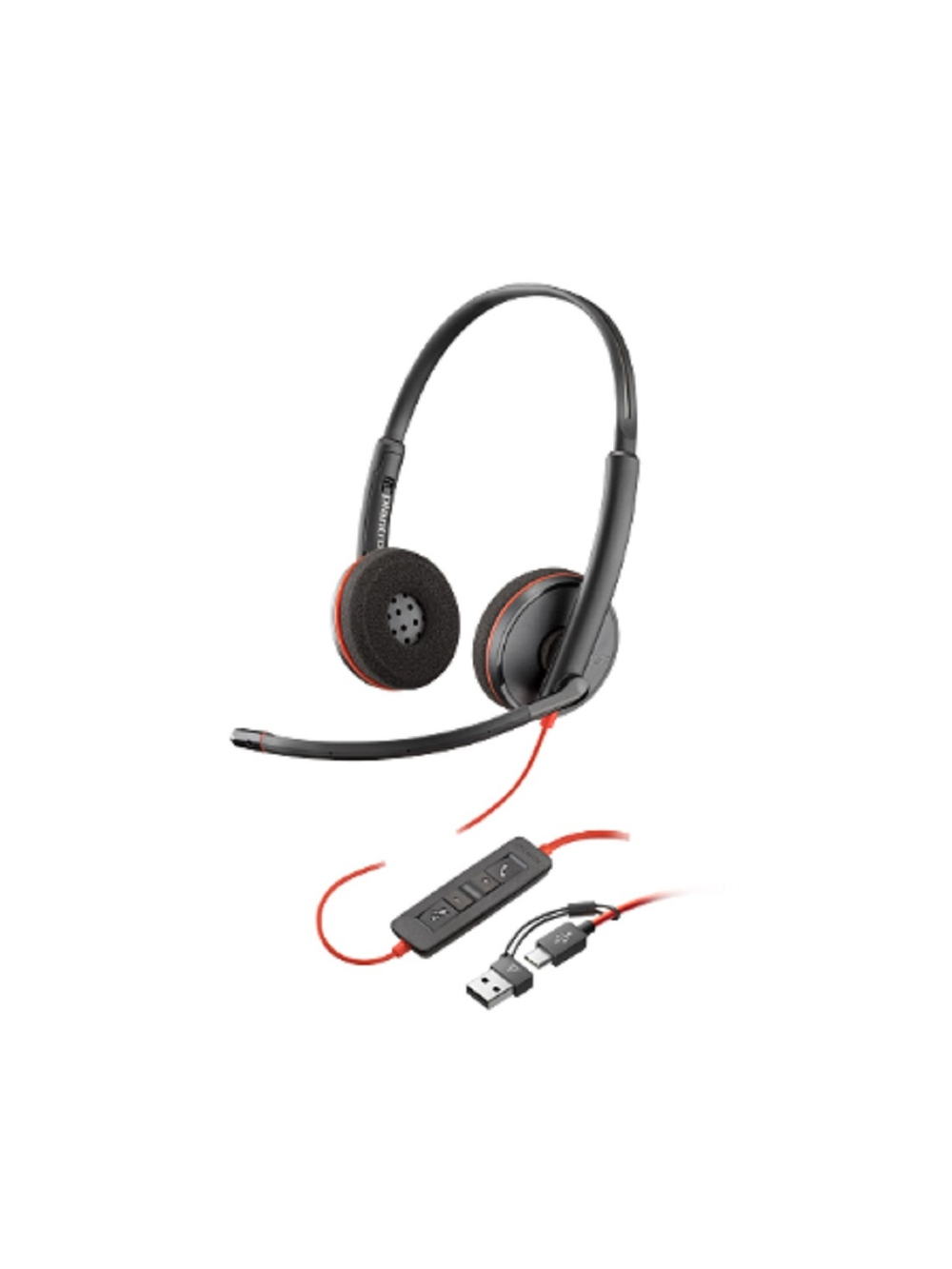 Poly Blackwire 8X229A6 3225 Stereo USB-C Headset +3.5mm Plug +USB-C/A Adapter (Bulk) Гарнитура проводная
