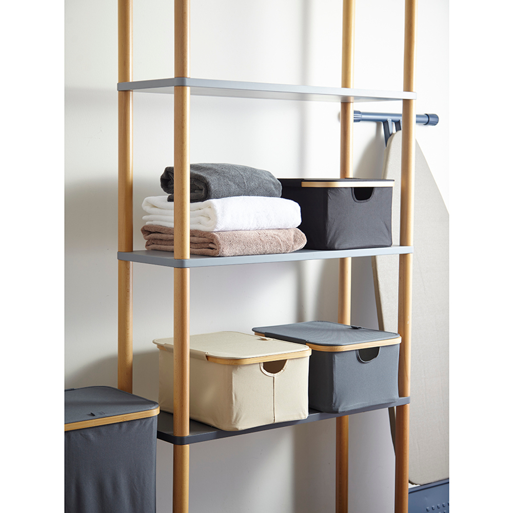 Корзина для белья 40x33x20см Smart Solutions Neat Low черная