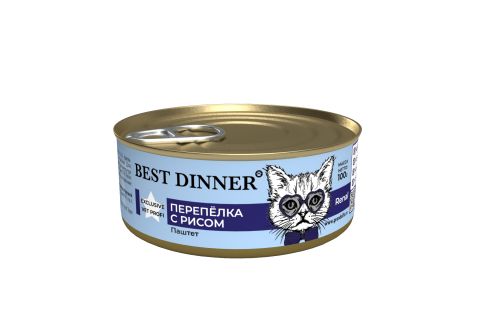 Best Dinner Renal консервы для кошек (перепелка с рисом) 100 гр