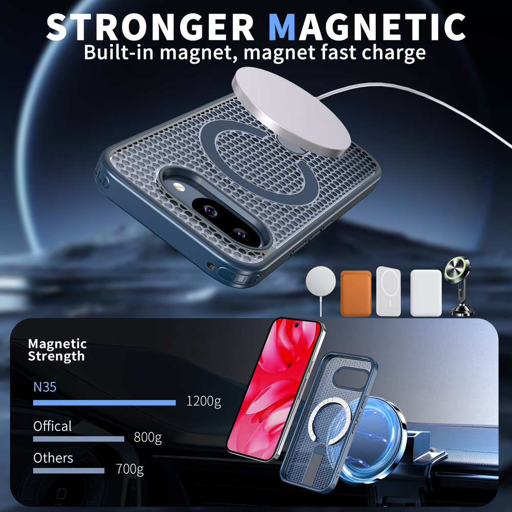 Прозрачный чехол Mesh Pro Magnetic Case для Google Pixel 10А
