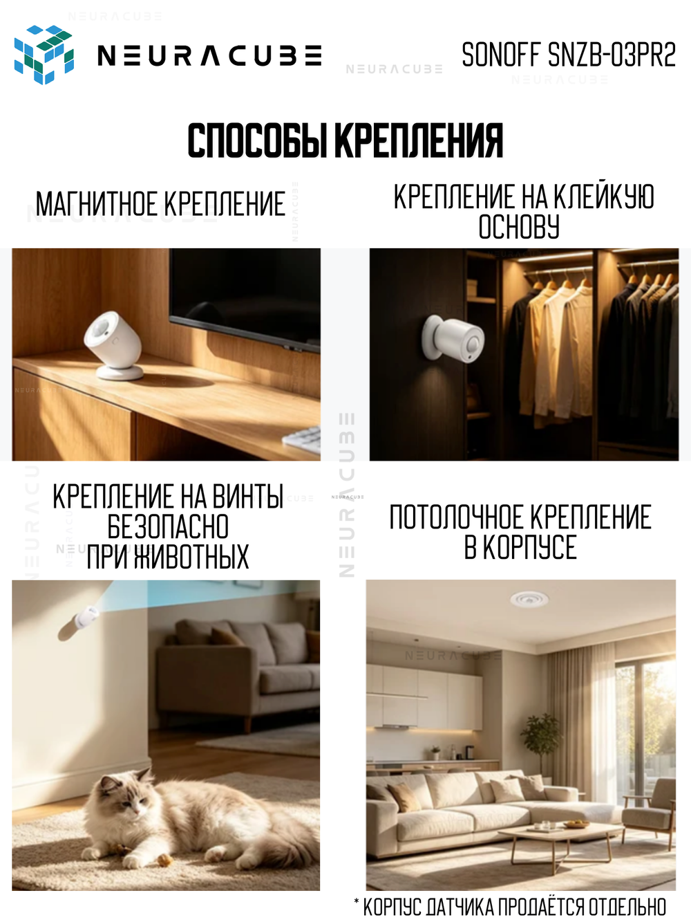 ZigBee Датчик движения со встроенным люксметром SONOFF SNZB-03PR2