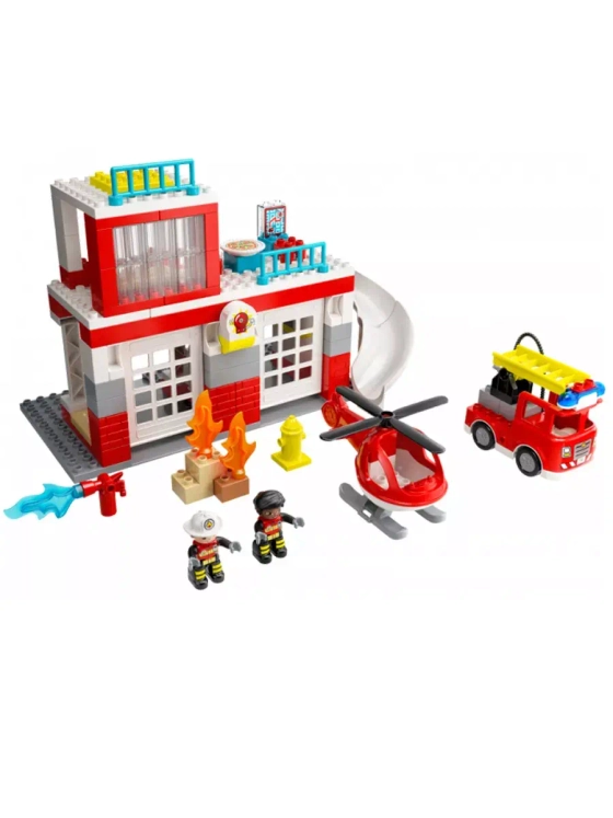 Лего Дупло Пожарная часть и вертолёт Duplo