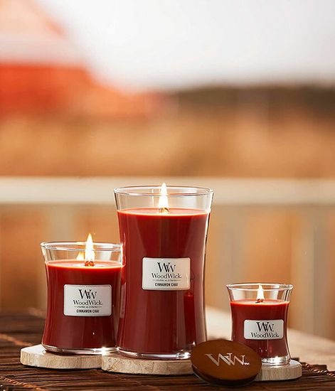 Чай с корицей, ароматическая свеча, WoodWick