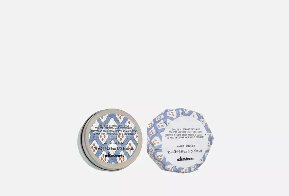 Davines More Inside Strong Dry Wax 75 ml — сухой воск для текстурных матовых акцентов