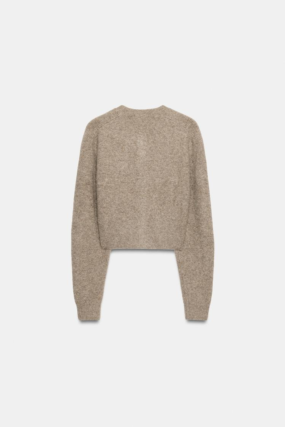 ZARA КАРДИГАН ИЗ МЯГКОГО ТРИКОТАЖА, НЕЖНО-КОРИЧНЕВЫЙ МЕТАЛЛИК
