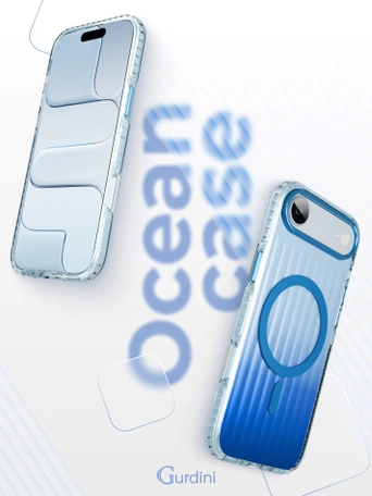 Чехол накладка iPhone 17 Air 6.5" Gurdini Ocean Case (2) Transparent синий