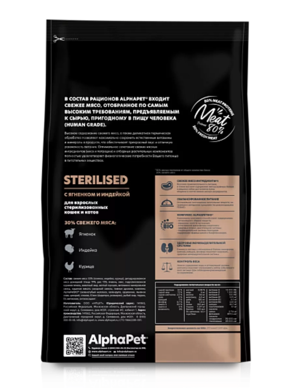 STERILISED Для стерилизованных кошек Ягненок и индейка 1,5кг