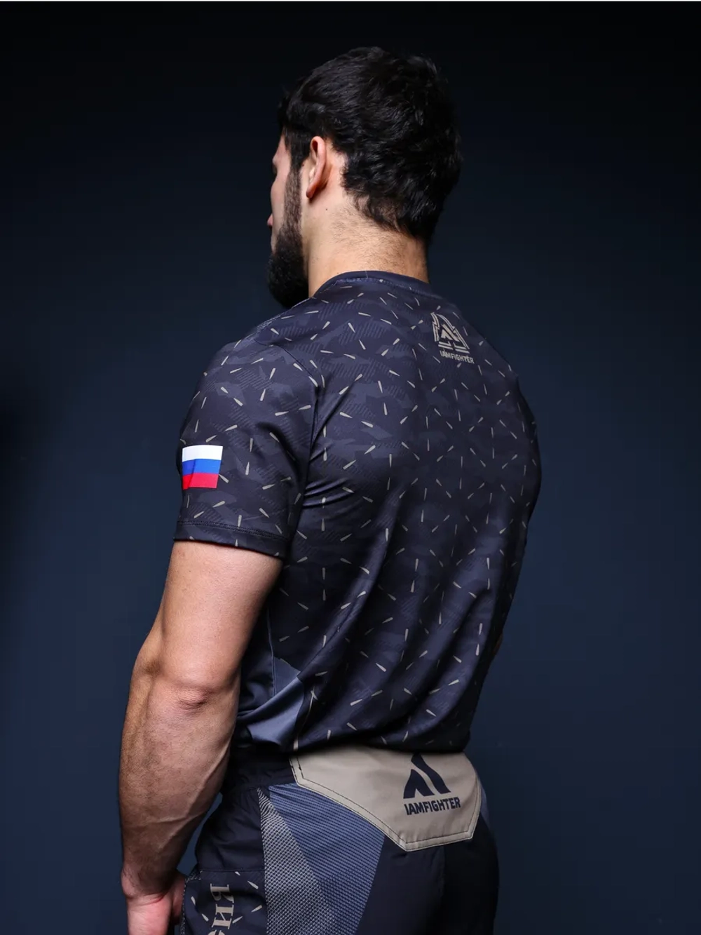 Футболка спортивная Россия с гербом флагом мма