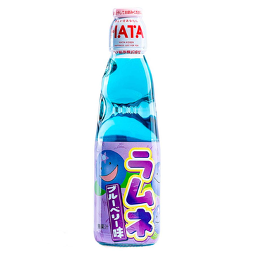 Газированный напиток Hatakosen Ramune Blueberry со вкусом черники, 200 мл (Япония)