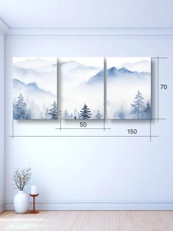 Картина Горный покров модульная 50x70см 3шт.