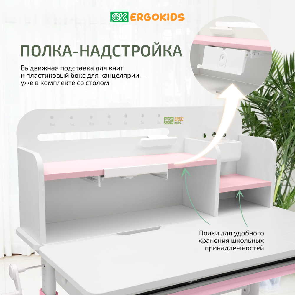 Растущая парта Ergokids Argo