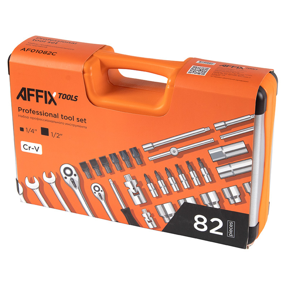 AFFIX (AF01082C) Набор инструментов универсальный, 82 предмета