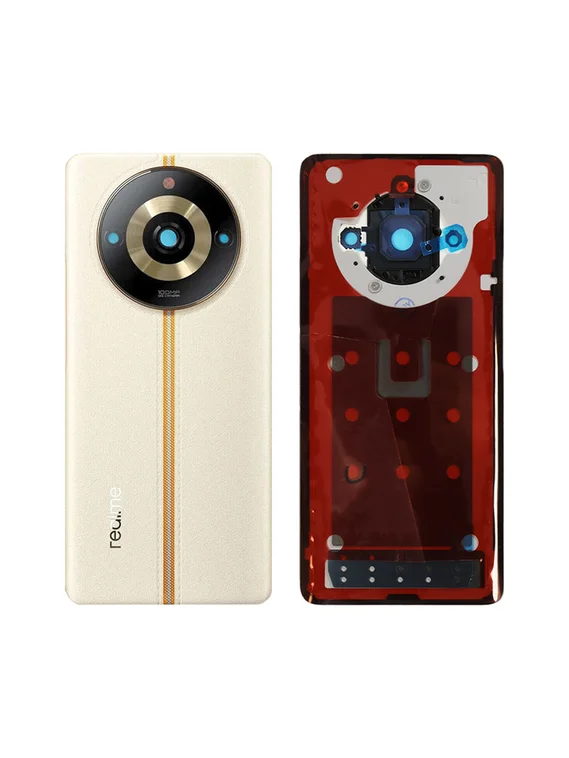 Задняя крышка для Realme 11 Pro+ белая (White) со стеклом камеры