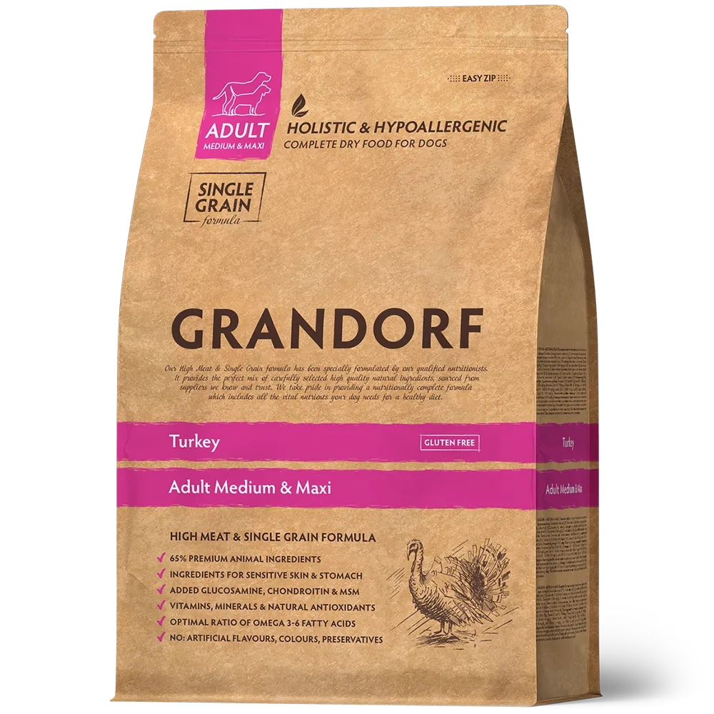 Grandorf Turkey, Adult Medium & Maxi для средних и крупных пород (Индейка)