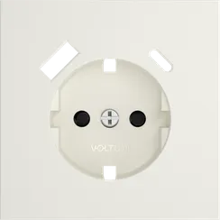 Накладка для розетки с заземлением и защитными шторками, с USB A+C Voltum S70 Хлопок VLS001013